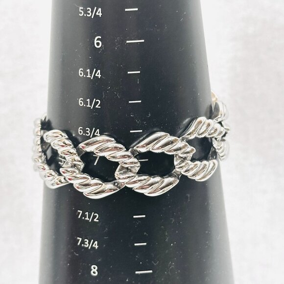 Vintage 1980s Napier Link Bracelet w/Foldover Clasp - Picture 5 of 6